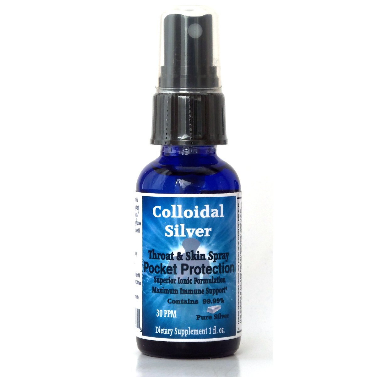 Superior Colloidal Silver 30 PPM 1 fl oz liquid in Cobalt Blue Etsy