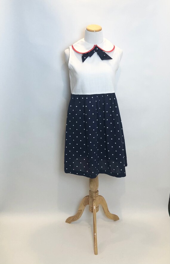 JC Penney Red, White, Blue Vintage Junior Dress