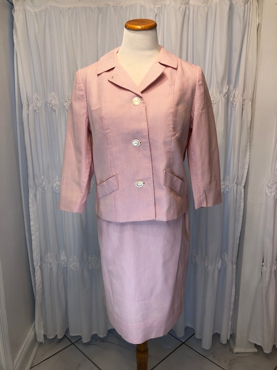 Seating Suits vintage pink seersucker