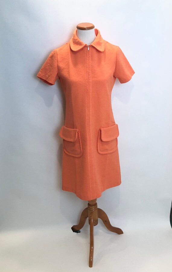 Vintage Orange House Dress 1970