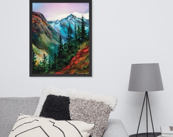 Northern cascades Framed poster