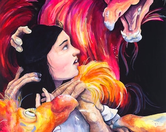 Labyrinth original watercolor painting
