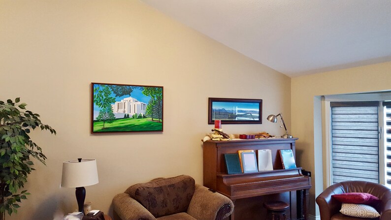 Cardston, Alberta Temple Original Acrylic Painting and Fine Art Giclée Prints image 3