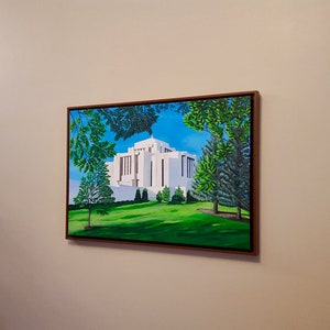 Cardston, Alberta Temple Original Acrylic Painting and Fine Art Giclée Prints image 2