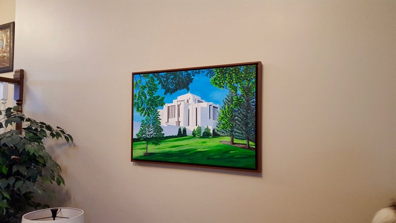 Cardston, Alberta Temple Original Acrylic Painting and Fine Art Giclée Prints image 2