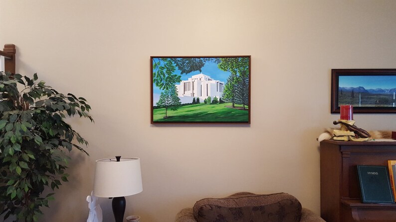 Cardston, Alberta Temple Original Acrylic Painting and Fine Art Giclée Prints image 4