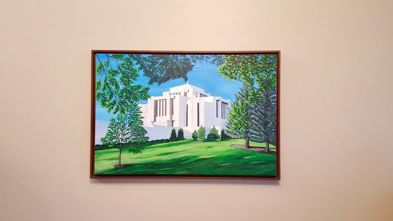 Cardston, Alberta Temple Original Acrylic Painting and Fine Art Giclée Prints image 5