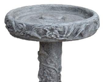 Solid Rock Stoneworks Hummingbird Birdbath- 27in Tall