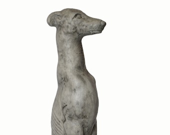 Perro Whippet pequeño de Solid Rock Stoneworks, 20" de alto, envejecido previamente