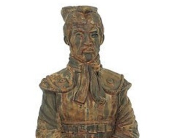 Solid Rock Stoneworks Chinese Warrior- 30in Tall- Rust