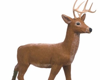 Solid Rock Stoneworks Life Size Concrete Garden Buck- 48" Tall
