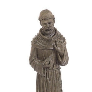 Solid Rock Stoneworks St Francis on rock Base- 25in Tall- Slate