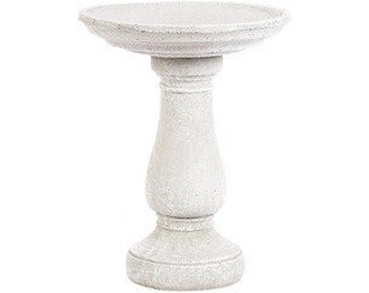 Solid Rock Stoneworks Oval Birdbath- 24in Tall