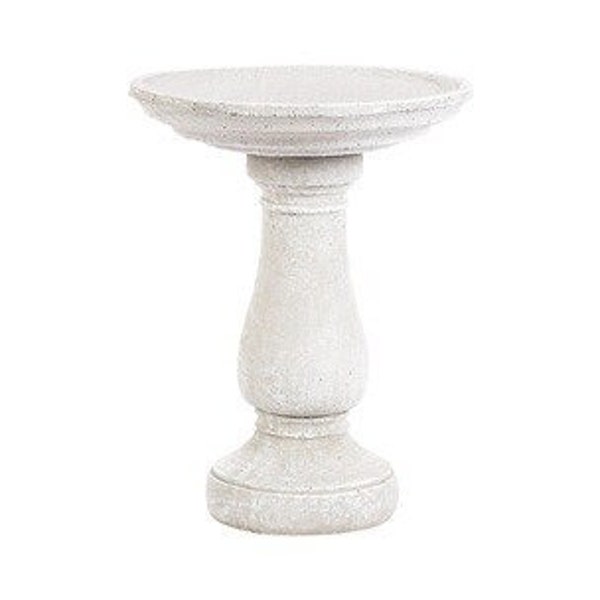 Solid Rock Stoneworks Oval Birdbath- 24in Tall