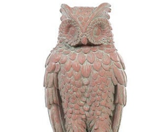 Solid Rock Stoneworks Large Owl- 22in Tall- Brick