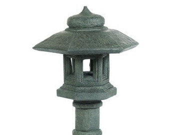 Solid Rock Stoneworks Yariga Lantern- 37in Tall- Indigo