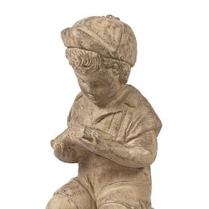 Solid Rock Stoneworks Story Boy- 17in Tall- Desert Sand