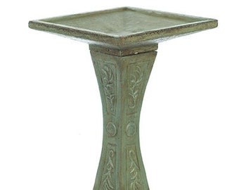 Solid Rock Stoneworks 22in Tall square Birdbath-31in Tall- Cypress