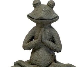 Solid Rock Stoneworks Yoga Frog- 14in Tall- Cypress