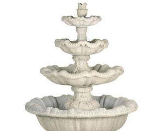 Solid Rock Stoneworks Extra Large 4 Tier Fountain- 70" Tall