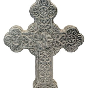 Solid Rock Stoneworks Trinity Cross- 23in Tall