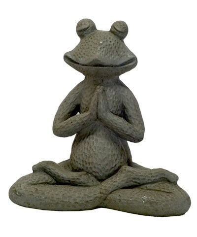 Solid Rock Stoneworks Yoga Frog- 14in Tall- Cypress