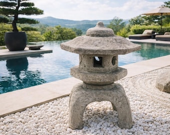 Solid Rock Stoneworks 3 Piece Japanese Lantern- Pre Aged - Etsy