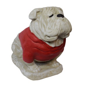 Solid Rock Stoneworks Medium Georgia Bulldog- 14in Tall- LifeLike