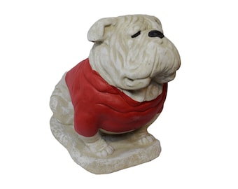 Solid Rock Stoneworks Medium Georgia Bulldog- 14in Tall- LifeLike