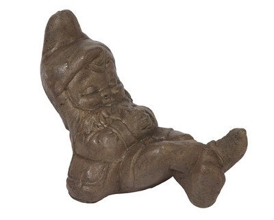 Solid Rock Stoneworks Small Laying Elf- 6in Tall- Aged Pine