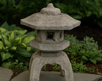 Solid Rock Stoneworks 3 Piece Japanese Lantern- Pre Aged