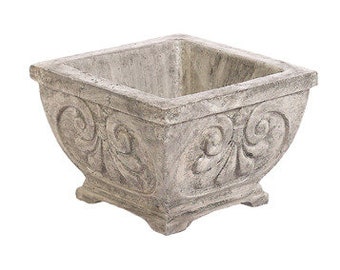 Solid Rock Stoneworks Normandy Jr Planter- 10in Tall- Pre Aged