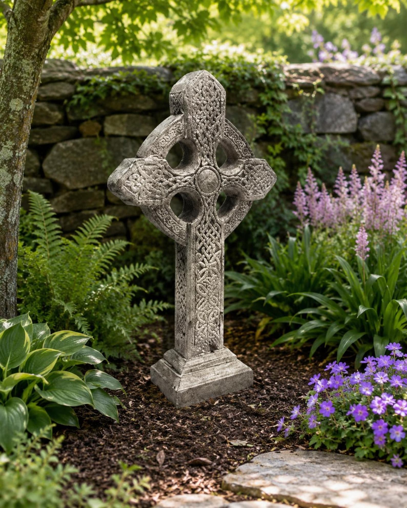 Solid Rock Stoneworks Cross on Base- Preaged - Etsy