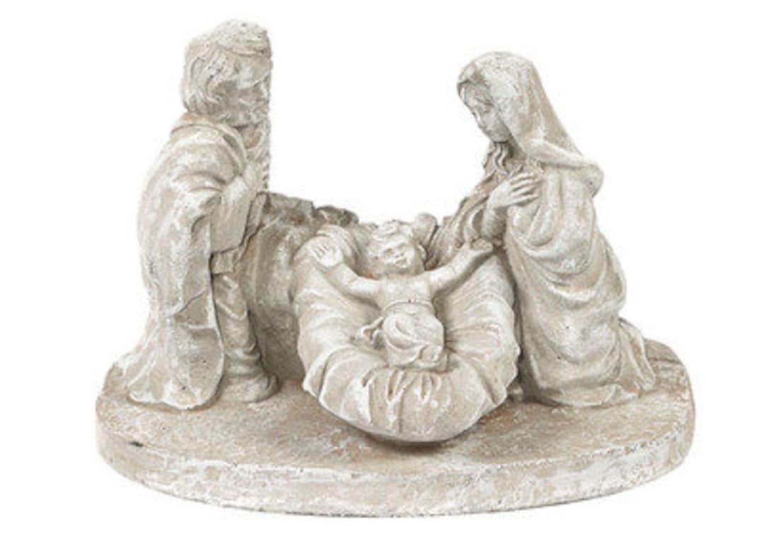 Solid Rock Stoneworks Birth of Jesus- 10in Tall- Marble Tone - Etsy