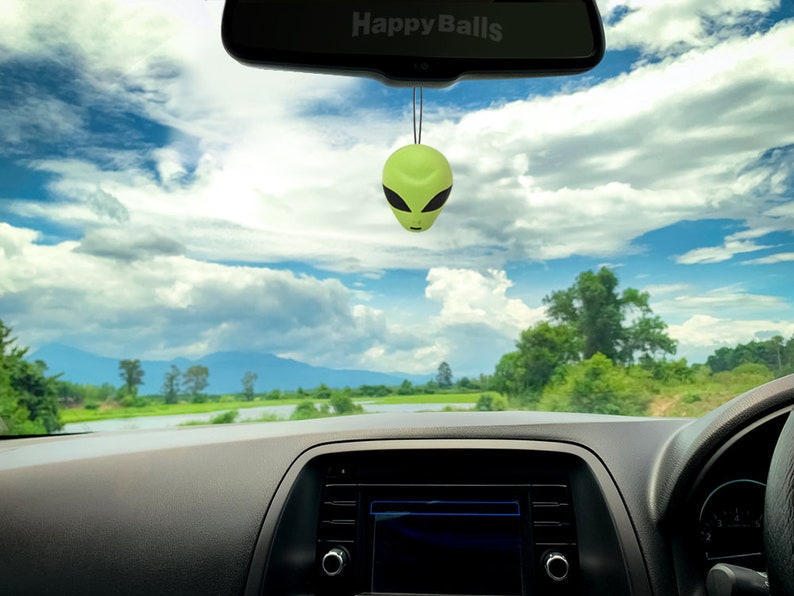Coolballs Green Alien UFO Car Antenna Topper / Auto Mirror Etsy