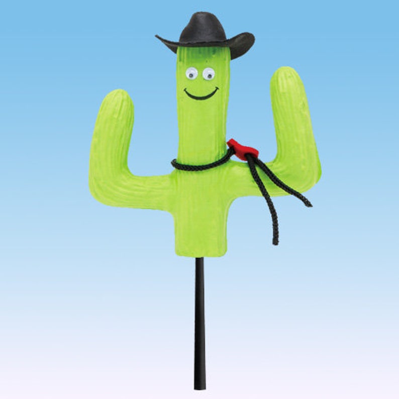 Happyballs Cowboy Cactus Antenna Topper / Auto Mirror Dangler Etsy