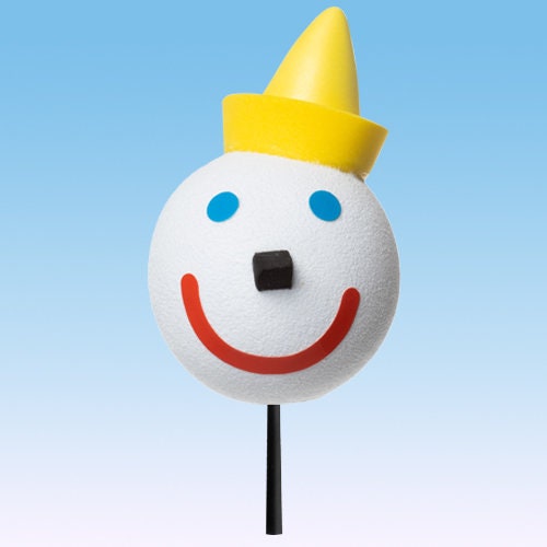 The original Jack in the Box Car Antenna Ball Mirror Hanger