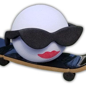 Coolballs "Cool Skate Chick" Skateboarder Car Antenna Topper / Mirror Dangler / Auto Dashboard Accessory