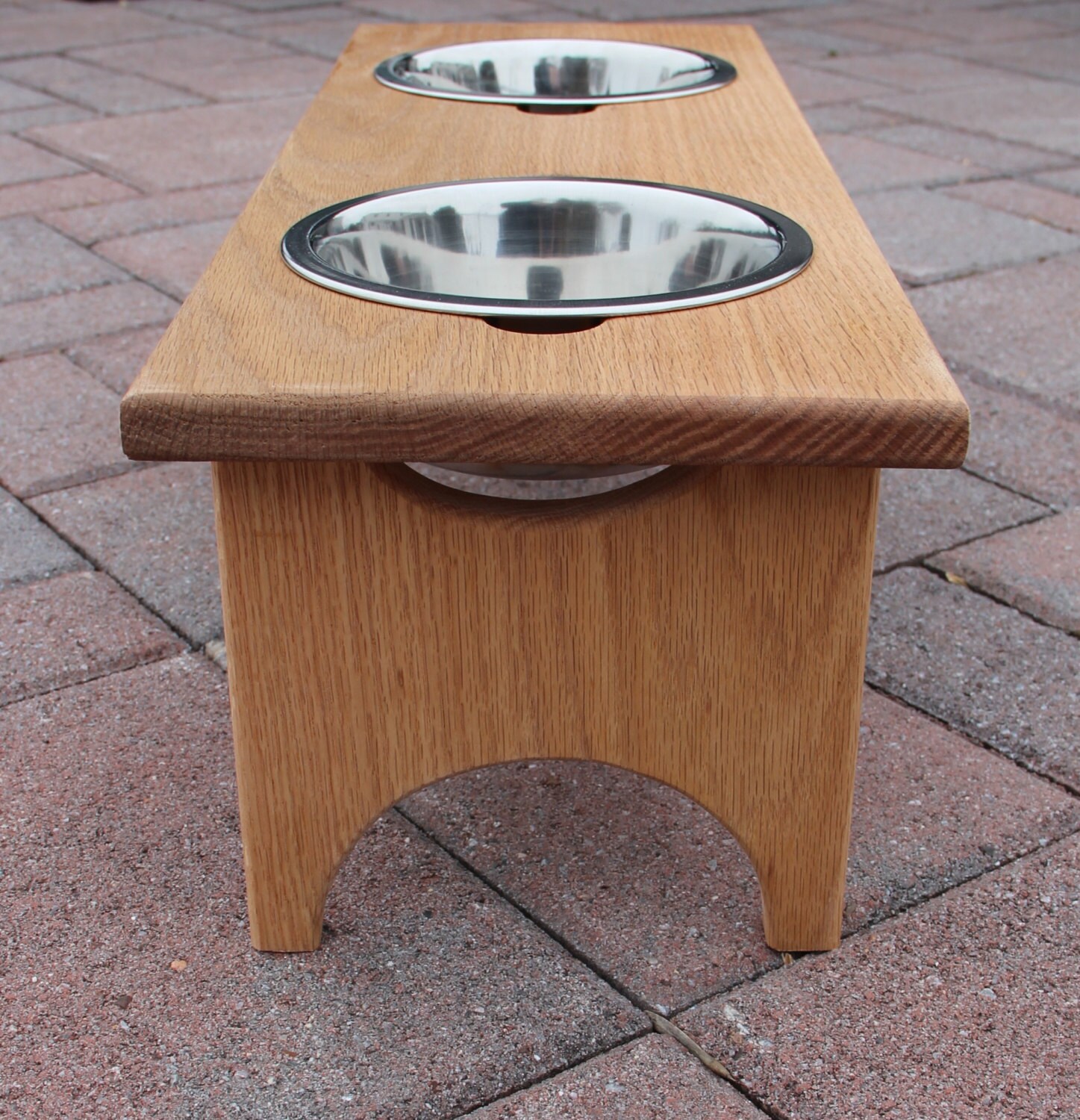 6 Inch Tall Handmade Raised Dog Feeder With Decorative Iron Etsy