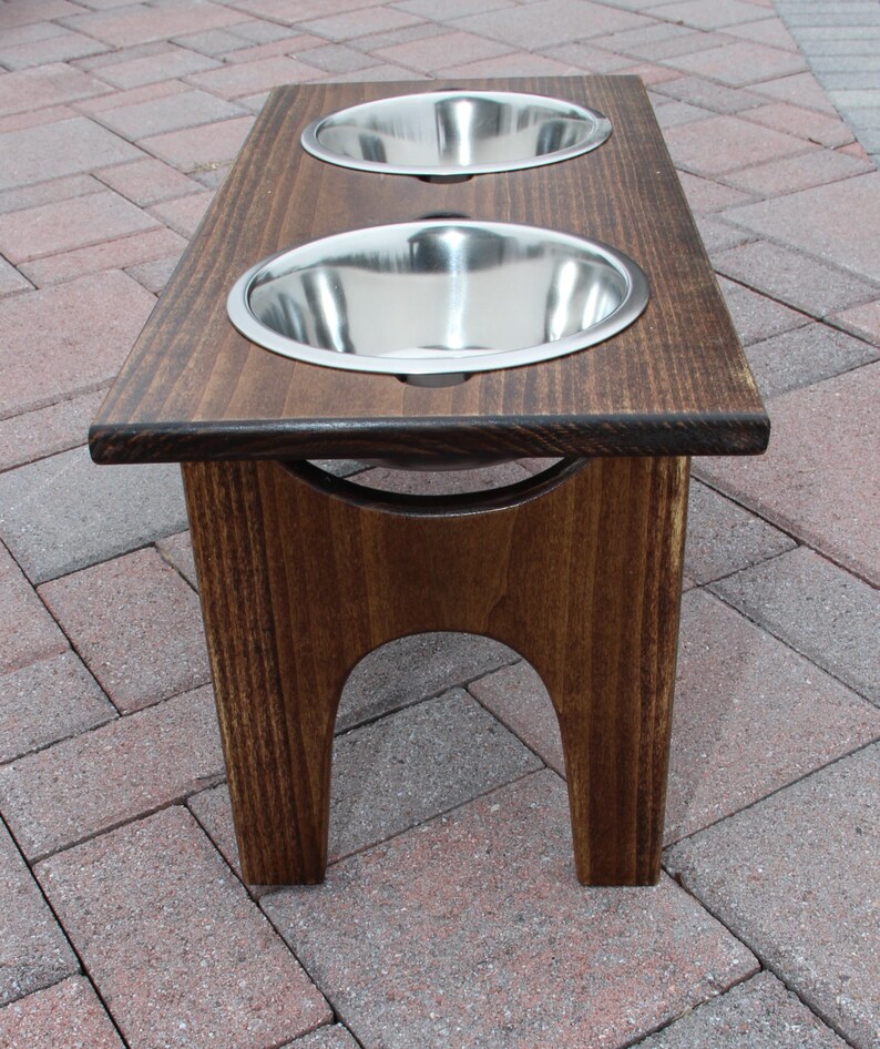 Wooden Raised Decorative Feeding Station for Dogs Etsy