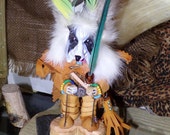 Your PET KACHINA DOG Border Collie or Custom Dog, Southwest Hopi Inspired, Handmade One of a Kind Kachina Dolls, Spirit Animal Totems, Dogs