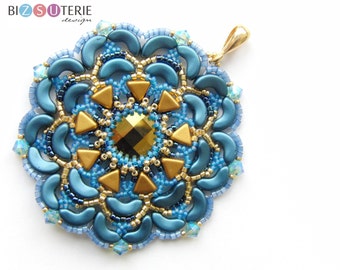 MANDALA pendant 2in 1 - instant download beading tutorial with Arcos and Khéops par Puca beads