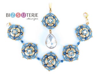 Angie set - instant download beading pattern with Irisduo beads