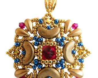 Nova series / Nika pendant - instant download DIY beading pattern/tutorial in ENG