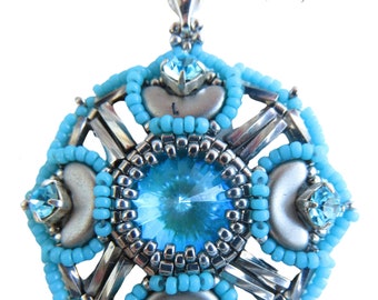 Minka pendant - instant download DIY beading pattern/tutorial in ENG