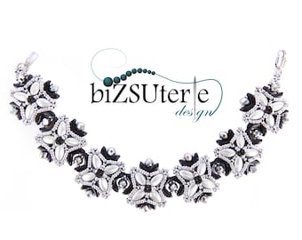 Bracelet et boucles d'oreilles ZOE - motif de perles à télécharger instantanément avec des perles EVA et IrisDuo