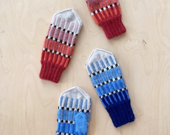 Fade Mittens (SV) - Svenska - Mönster för vantar - Vantar - Stickning - Direkt PDF-nedladdning