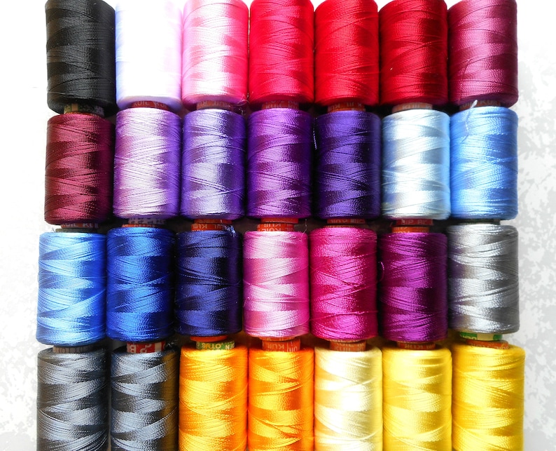 50 Spools of machine embroidery thread Indian silk thread Etsy