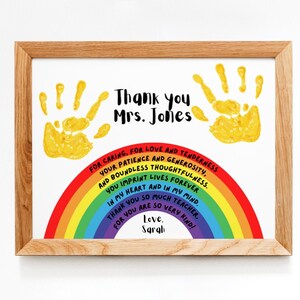 Kids Thank You to Teacher Daycare Nanny Poem Babysitter - Etsy