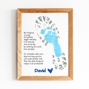 Bestseller Regalo del día del papá de niño a papá, Tarjeta personalizada de impresión rápida para papá, Regalo para papá de niños, Manualidades para niños DIY, Blanco y negro
